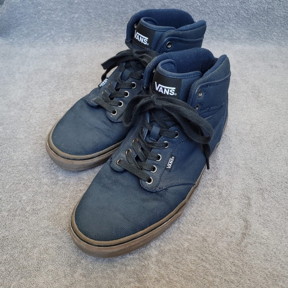 Vans Size 11 Atwood Hi Top Canvas Skate Shoe (Blue/Gum) - Picture 2 of 8